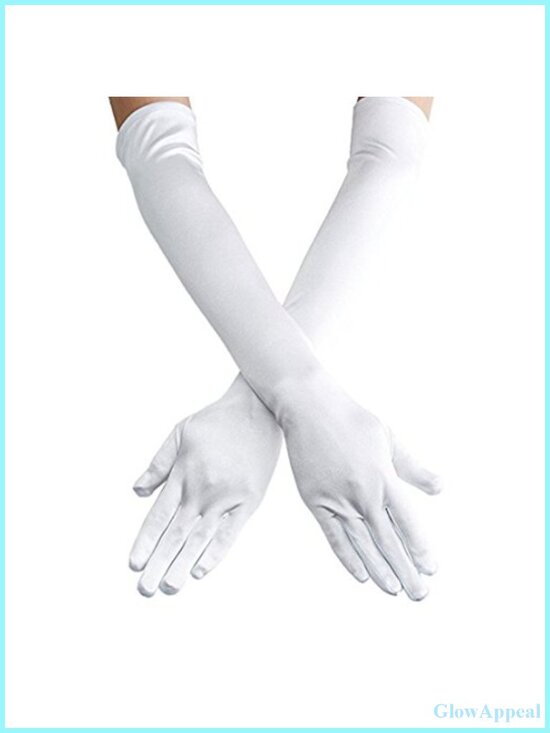 Accessories - 21in Opera Satin Gloves for Women Costume 1920s Elbow Length